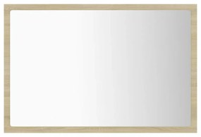 sonoma tölgy akril LED-es fürdőszobai tükör 60x8,5x37 cm