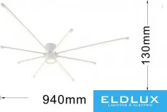 UNIVERSO mennyezeti lámpa 42w 3360lm 4000k ∅940x120mm fekete