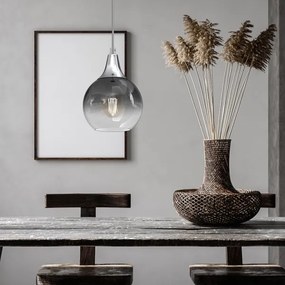 Csillár zsinóron MONTE 1xE27/60W/230V á. 15 cm matt króm