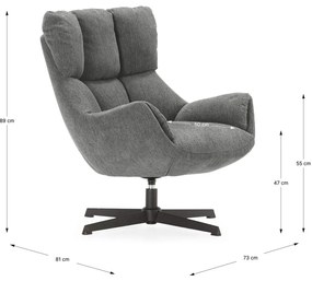 Szürke fotel Odette – Marckeric