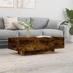 Füstös tölgy színű szerelt fa dohányzóasztal 100x49,5x31 cm