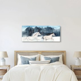 Festett lovak képe (120x50 cm)