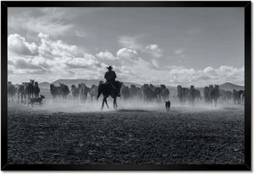 Poszterek keretben 60x40 CowBoy lóháton Lovak