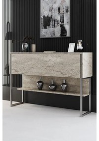 Komód Luxe - Travertine, Silver