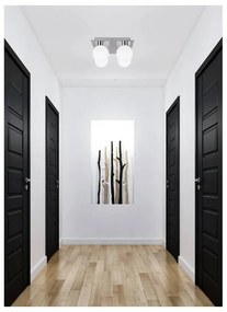 Ezüstszínű mennyezeti lámpa üveg búrával 25x25 cm Oden – Candellux Lighting