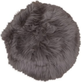 Lambskin báránybőr ülőpárna, Barna, Ø35 cm
