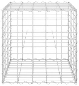 kocka alakú acélhuzal gabion magaságyás 50 x 50 x 50 cm