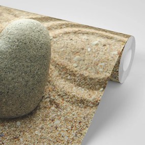 Öntapadó fotótapéta szív alakú Zen kő homokban