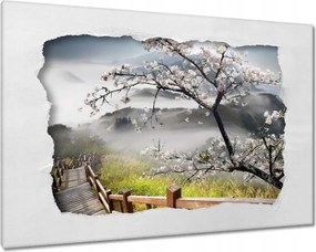 Vászonkép 90x60 Japán Virágzó cseresznye