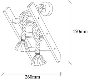 Natúr színű fali lámpa Erebos – Opviq lights