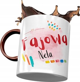 Bordó Bögre Neli Feleség Barátnő Ajándék Nyomtatott Fotóval