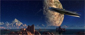 Kép - idegenek érkezése (120x50 cm)