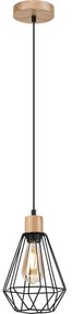 Brilagi - Csillár zsinóron WOODY BASKET 1xE27/60W/230V tölgy