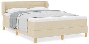Boxspring Ágy Matraccal - Krém, 140x190 cm, Szövet