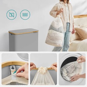 Műanyag szennyestartó kosár, szürke