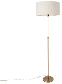 Állólámpa állítható bronz világos szürke árnyékolóval 50 cm - Parte