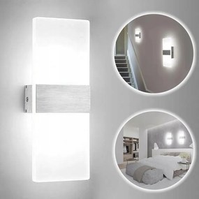 Beltéri Led fali lámpa, fali lámpatest 6W/12W/18W Fehér fény