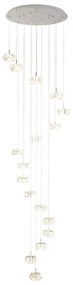 Eglo 39546 - LED Dimmelhető kristálycsillár zsinóron CORLIANO 17xLED/4,5W/230V