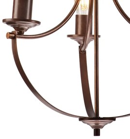 Csillár láncon GINA 3xE27/60W/230V barna