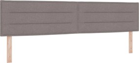 vidaXL LED ágytámla LED -es lámpákkal Tópszínű 200 cm Poliészter