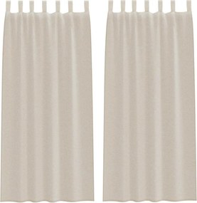 vidaXL Voile Függöny 2 pcs Homokszín 245 x 140 cm Poliészter