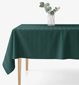 Goldea ünnepi damaszt szögletes terítő - sötétzöld csíkos 100 x 140 cm