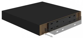 fekete MDF lebegő fali polc 23 x 23,5 x 3,8 cm