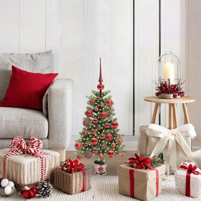 Karácsonyfa 150 LED-del állvánnyal Zöld 65 cm PE