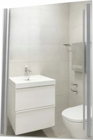 Led Tükör 50X70 Függeszték Kapcsoló Nélkül Megvilágított Led Leo