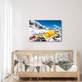 Kép - Kemping a hegyekben (90x60 cm)