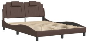 barna műbőr ágykeret Viana matrac nélkül 140x190 cm