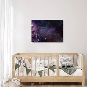 Kép - Buddha az élet virágaival (üvegen) (70x50 cm)