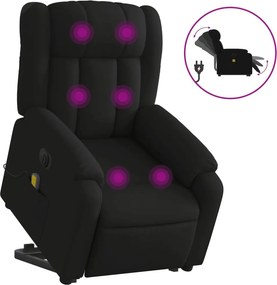 vidaXL fekete szövet dönthető elektromos álló masszázsfotel