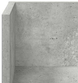 2 db betonszürke szerelt fa fali polc 75 x 16,5 x 16,5 cm