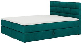 Franciaágy  Boxspring 140x200 cm Waller Comfort (sötétzöld) (ágyráccsal és matraccal). 1056370