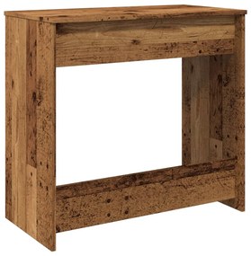 antik fa színű szerelt fa íróasztal 80 x 40 x 75 cm