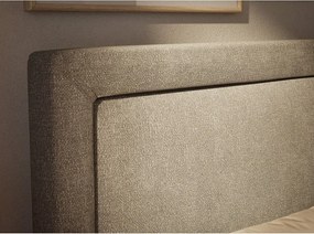 Szürkésbézs ágyneműtartós boxspring ágy 160x200 cm Fresco – Maison de Rêve