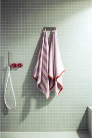 Barna-krémszínű frottír pamut fürdőlepedő 70x140 cm Gobo – noo.ma