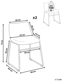 Étkezőszék szett 2 db Basta (aranybarna). 1009970