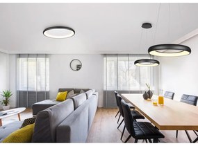 Matt fekete LED dimmelhető függőlámpa fém búrával ø 62 cm Cardona – Trio