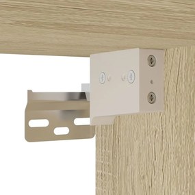 sonoma tölgy színű szerelt fa és fém TV-szekrény 100x31x39,5 cm