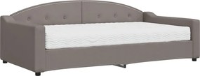 vidaXL tópszínű szövet kanapéágy matraccal 100 x 200 cm