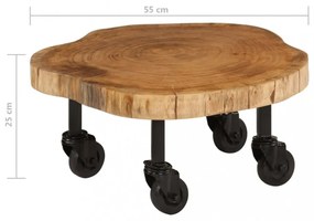 tömör akácfa dohányzóasztal 60 x 55 x 25 cm