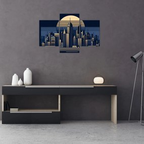 Kép – Geometrikus város (90x60 cm)