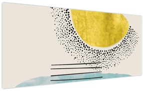 Kép - Absztrakt festmény a strandról N⁰2 (120x50 cm)