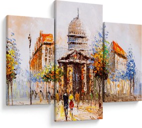 Kép - Festett városi emlékmű (90x60 cm)