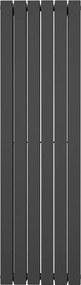 Dekorációs radiátor függőleges dupla 1600x468 antracit bal/jobb