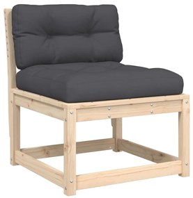 2 db tömör fenyőfa kerti kanapé párnával