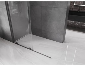 Mexen Velar, tolóajtó a nyílásba Walk-In típusú 150 cm, 8 mm átlátszó üveg, grafit matt, 871-150-000-03-66