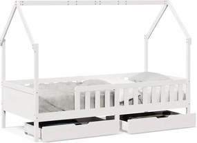 vidaXL tömör fenyőfa gyerekágykeret 80 x 200 cm
